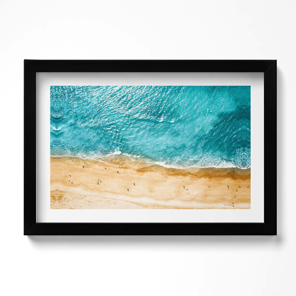 Obraz s rámem dekorativní Pláž pobřeží a moře