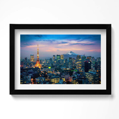 Obraz s rámem dekorativní Město v noci