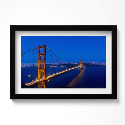 Obraz s rámem dekorativní Pohled na Golden Gate Bridge