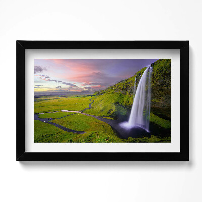 Obraz s rámem dekorativní Polovina a vodopádová krajina