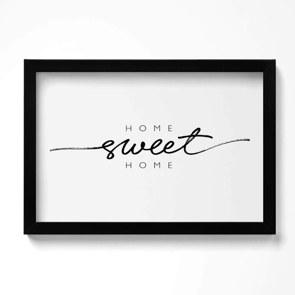 Obraz s rámem dekorativní Dekorativní nápis do bytu "Home, sladký domov"