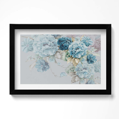 Obraz s rámem dekorativní Obraz jemných květů pivoňky