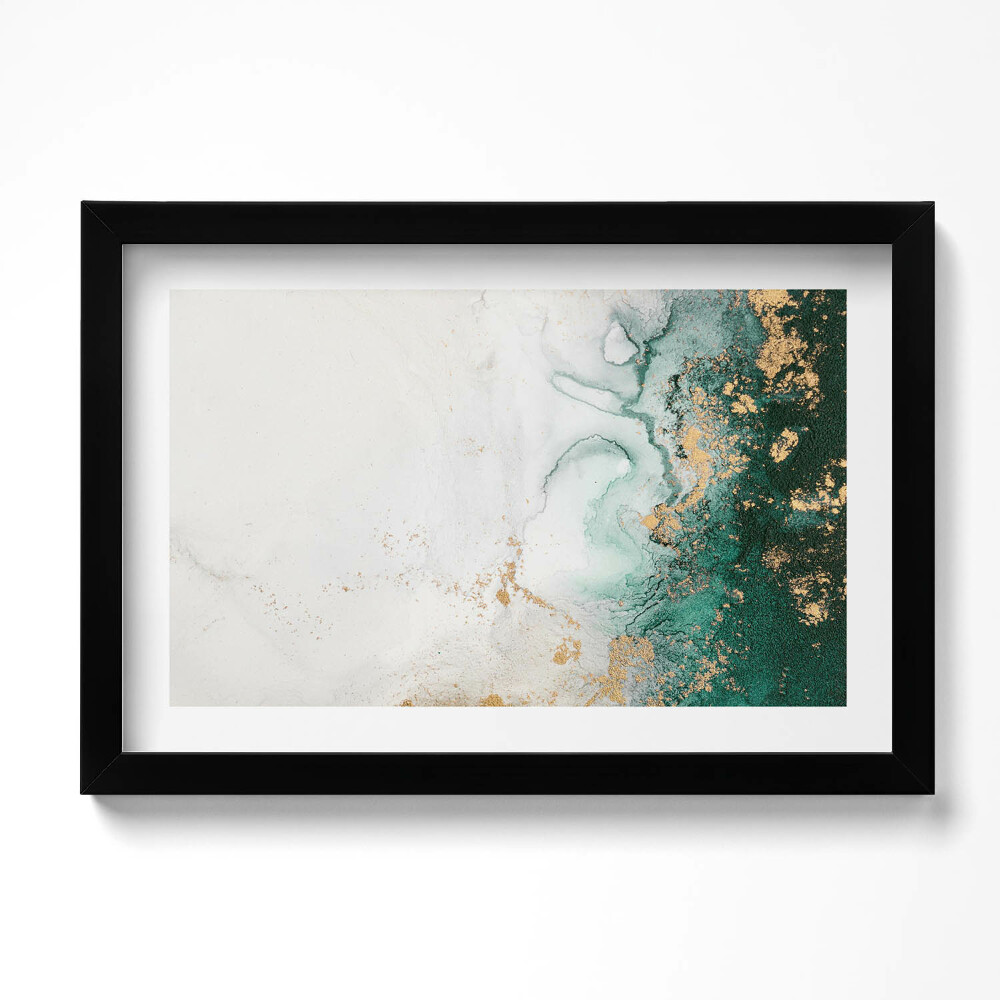 Obraz s rámem dekorativní Abstraktní kompozice se zlatem