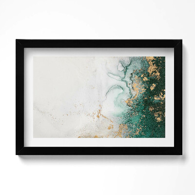 Obraz s rámem dekorativní Abstraktní kompozice se zlatem