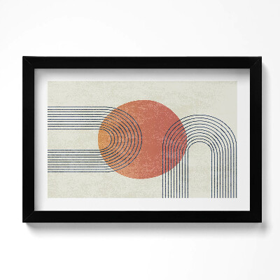 Obraz s rámem dekorativní Moderní umění čáry a kruh