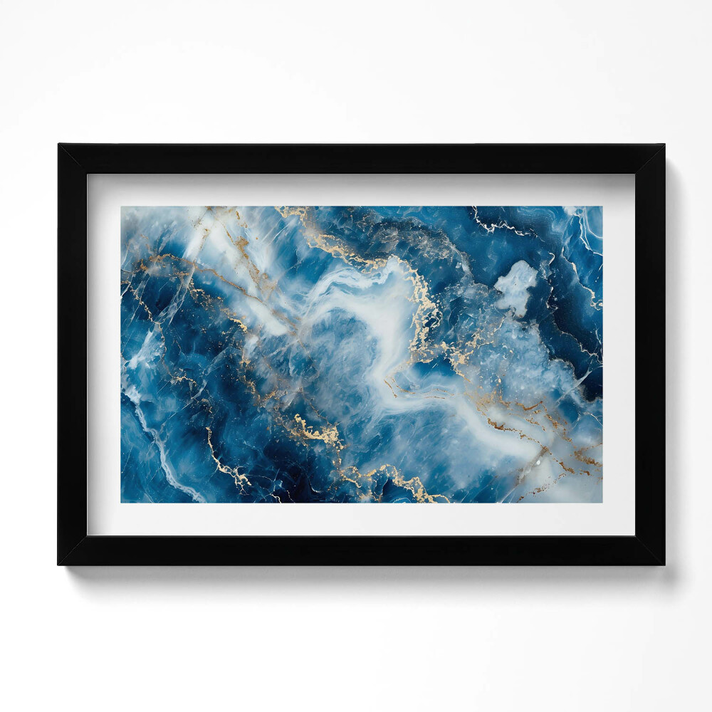 Obraz s rámem dekorativní Kamenná textura se zlatem