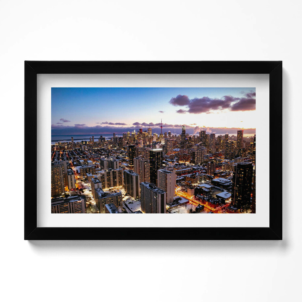 Obraz s rámem dekorativní Architektura velkoměsta z ptačí perspektivy