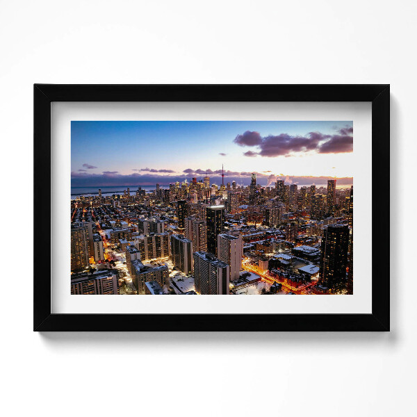 Obraz s rámem dekorativní Architektura velkoměsta z ptačí perspektivy