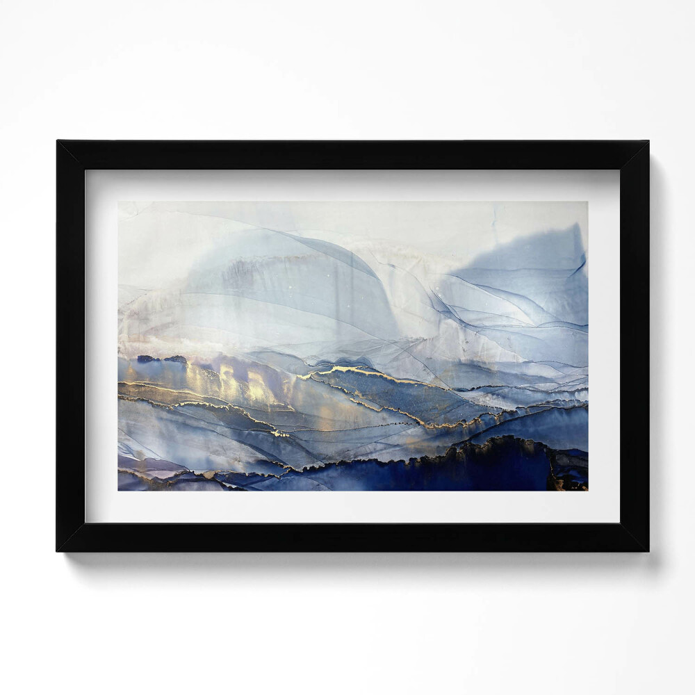 Obraz s rámem dekorativní Abstrakce se zlatem