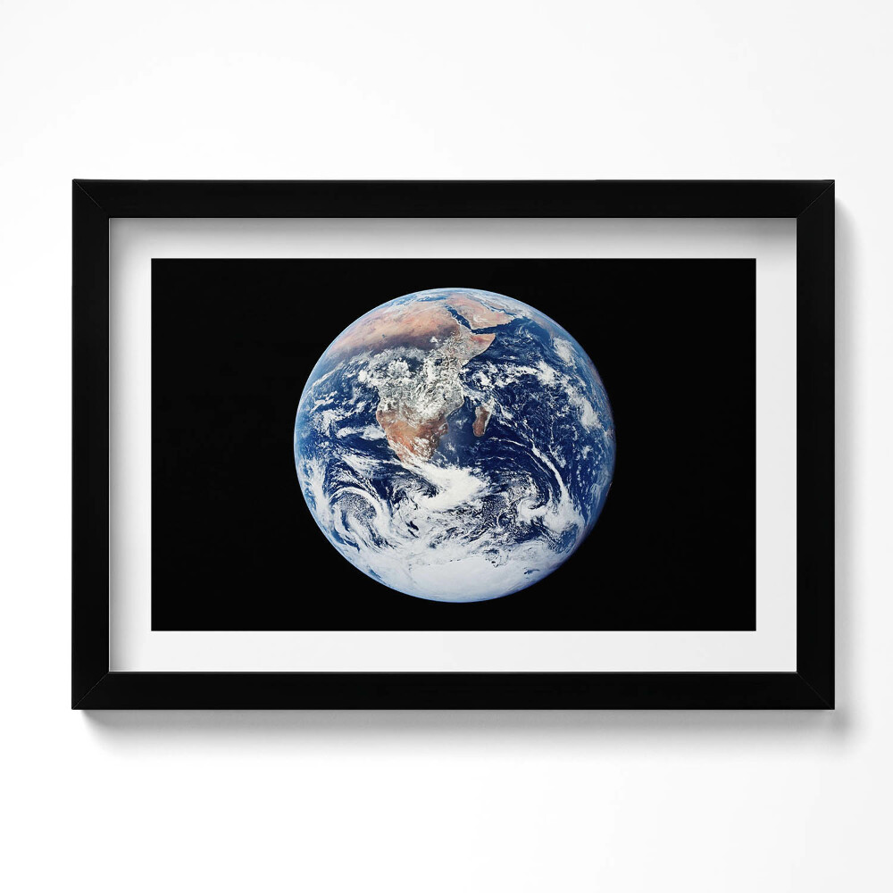 Obraz s rámem dekorativní Země viděná z vesmíru