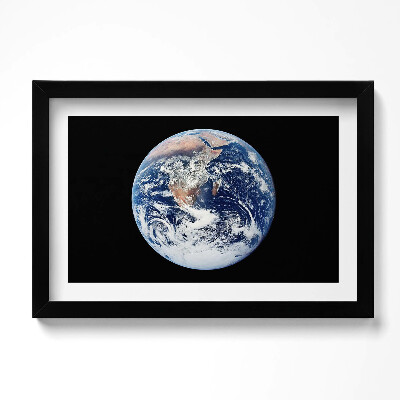 Obraz s rámem dekorativní Země viděná z vesmíru