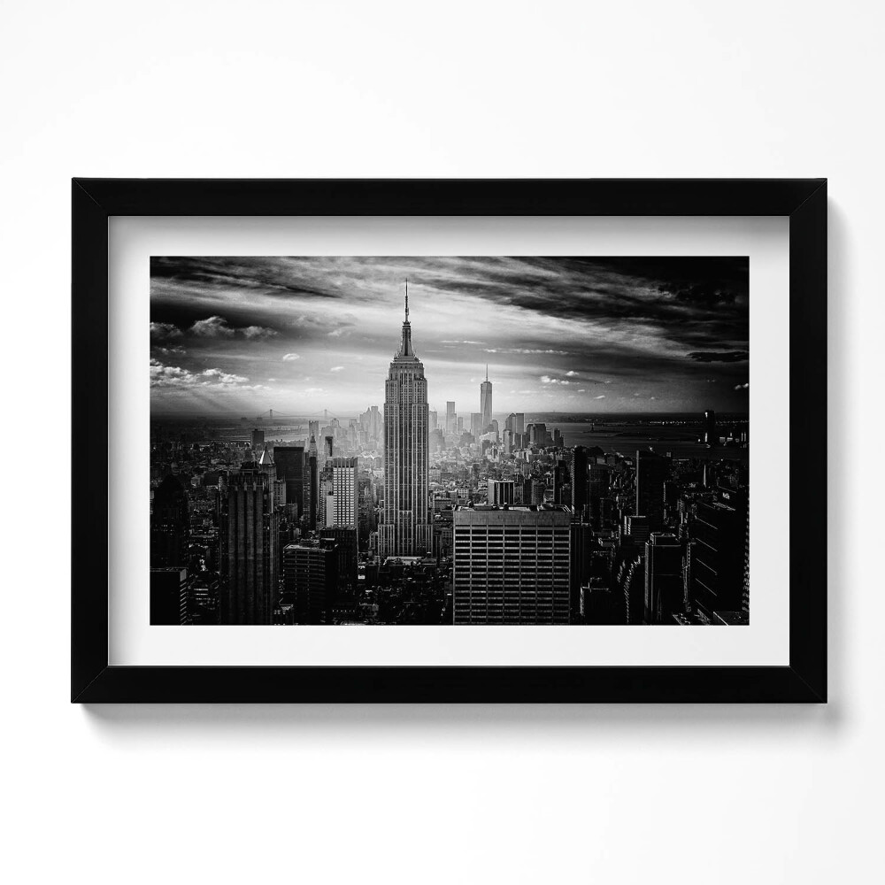 Obraz s rámem dekorativní Newyorské budovy