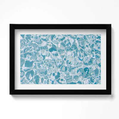 Obraz s rámem dekorativní List modré, průhledné vody