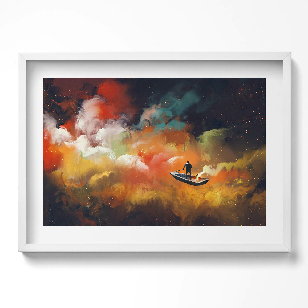 Obraz v rámu moderní Abstraktní představa o životě dospělých