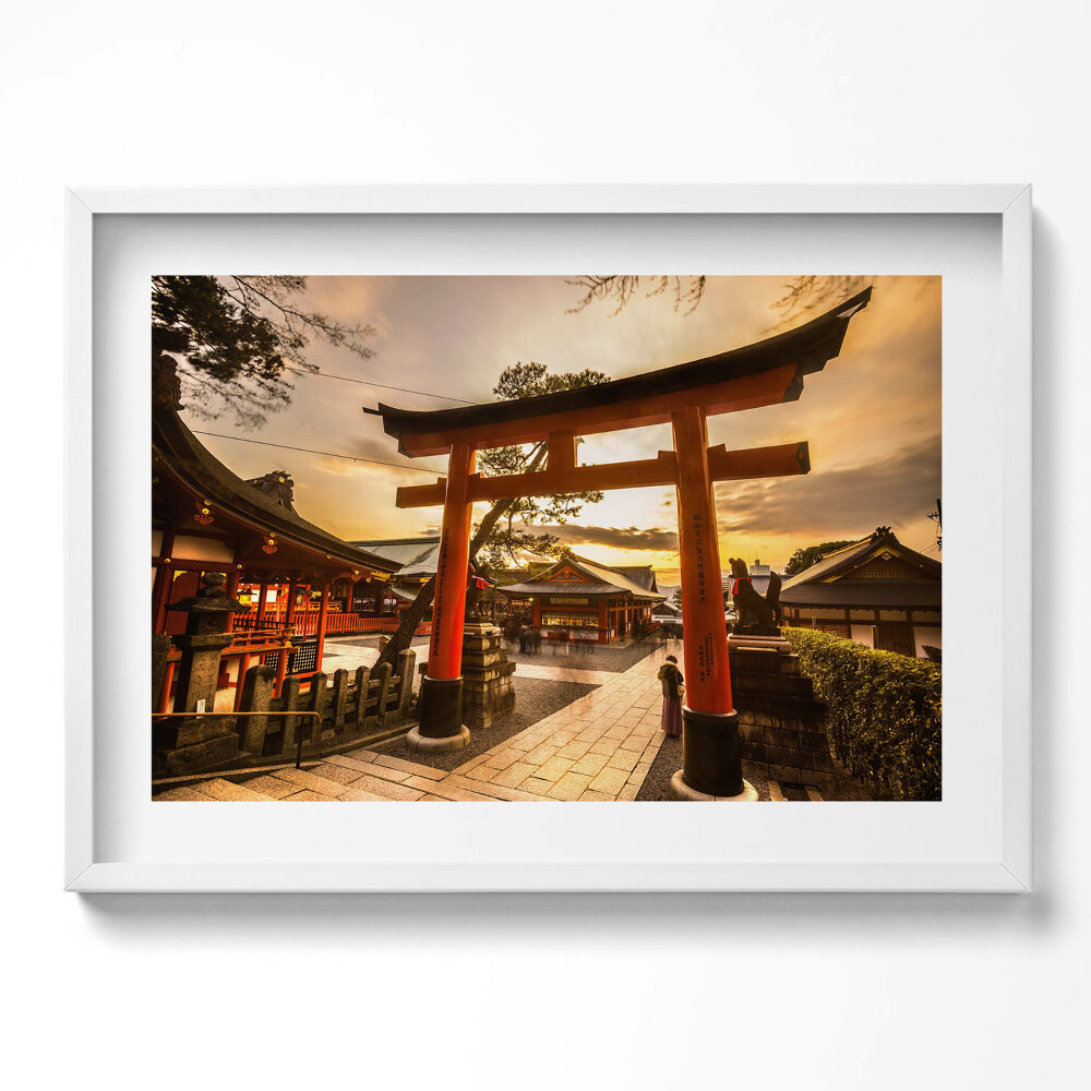 Obraz v rámu moderní Japonská brána - asijská architektura