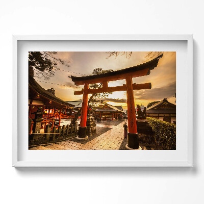 Obraz v rámu moderní Japonská brána - asijská architektura