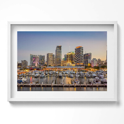 Obraz v rámu moderní Panorama velkého města