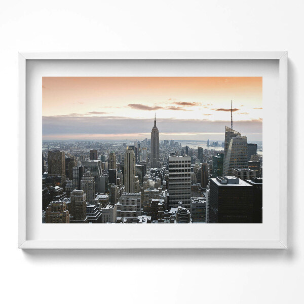 Obraz v rámu moderní Panorama newyorské architektury