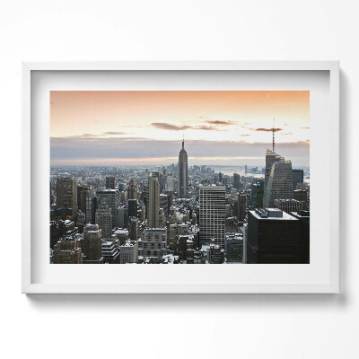 Obraz v rámu moderní Panorama newyorské architektury