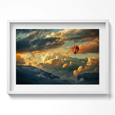 Obraz v rámu moderní Let balónem mezi mraky