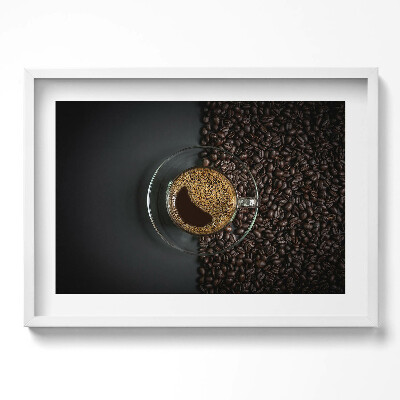 Obraz v rámu moderní Káva a fazole