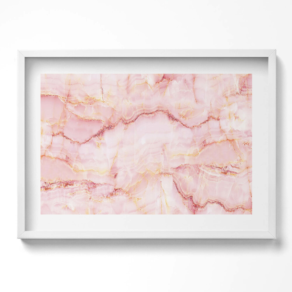 Obraz v rámu moderní Textura růžového mramoru