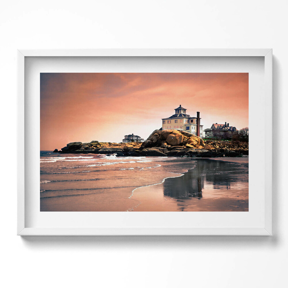 Obraz v rámu moderní Pobřežní chata Sherman