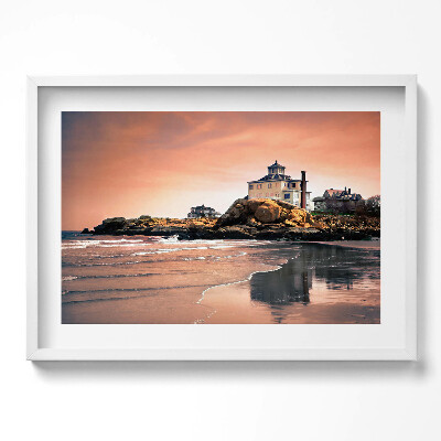 Obraz v rámu moderní Pobřežní chata Sherman