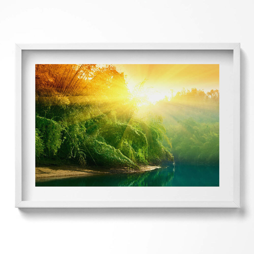 Obraz v rámu moderní Přírodní krajina na slunci