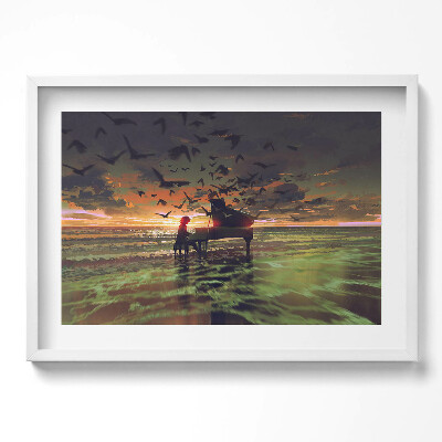 Obraz v rámu moderní Koncert na pláži