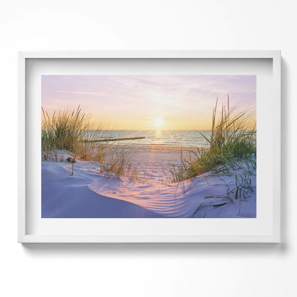 Obraz v rámu moderní Polské moře - pláž na slunci