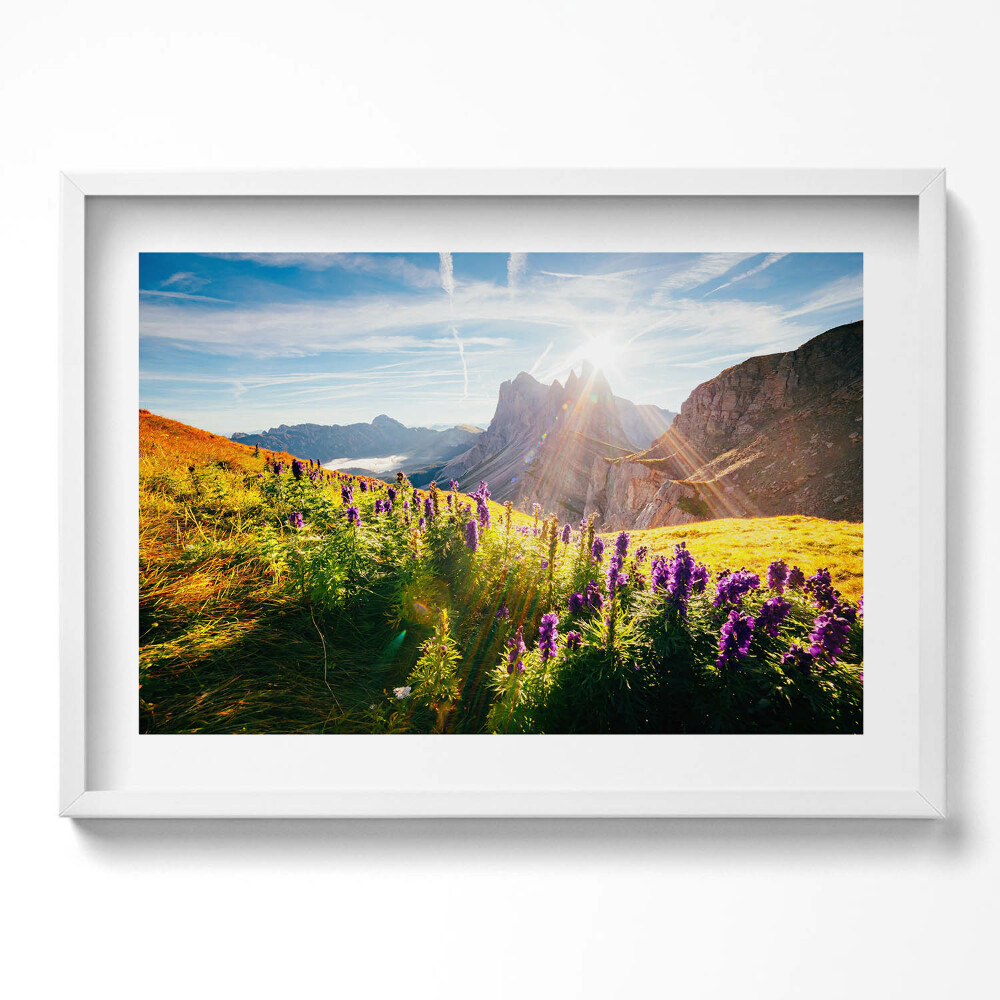 Obraz v rámu moderní Krajina Dolomit