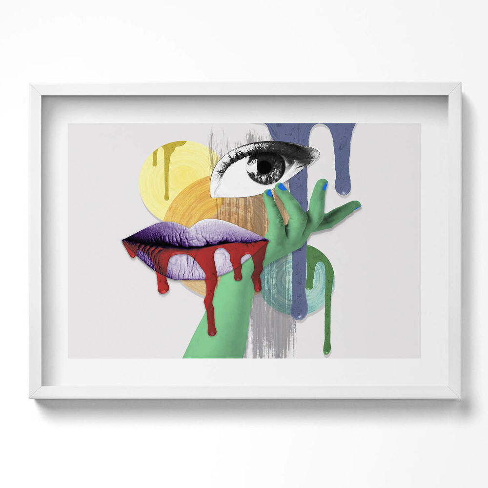 Obraz v rámu moderní Surrealistická koláž