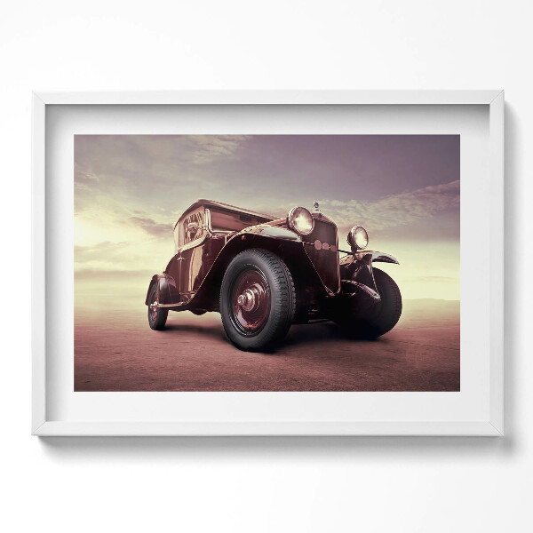 Obraz v rámu moderní Automobilový průmysl - auto ve stylu vintage