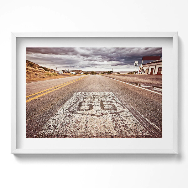 Obraz v rámu moderní Route 66 Americká státní silnice