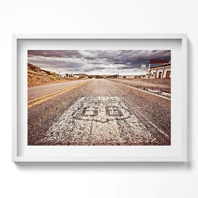 Obraz v rámu moderní Route 66 Americká státní silnice