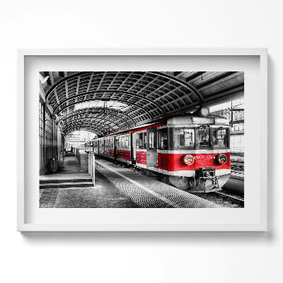 Obraz v rámu moderní Staré železniční nástupiště