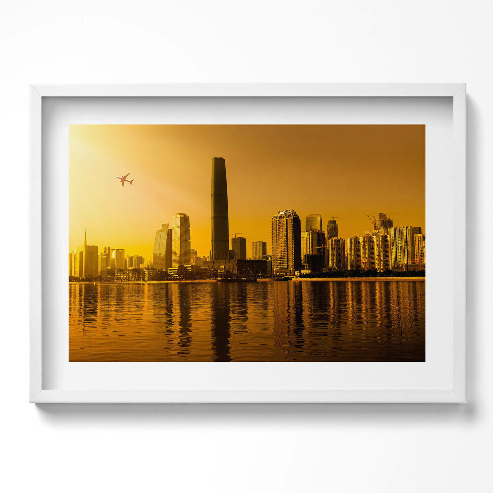 Obraz v rámu moderní Čína řeky Zhujiang