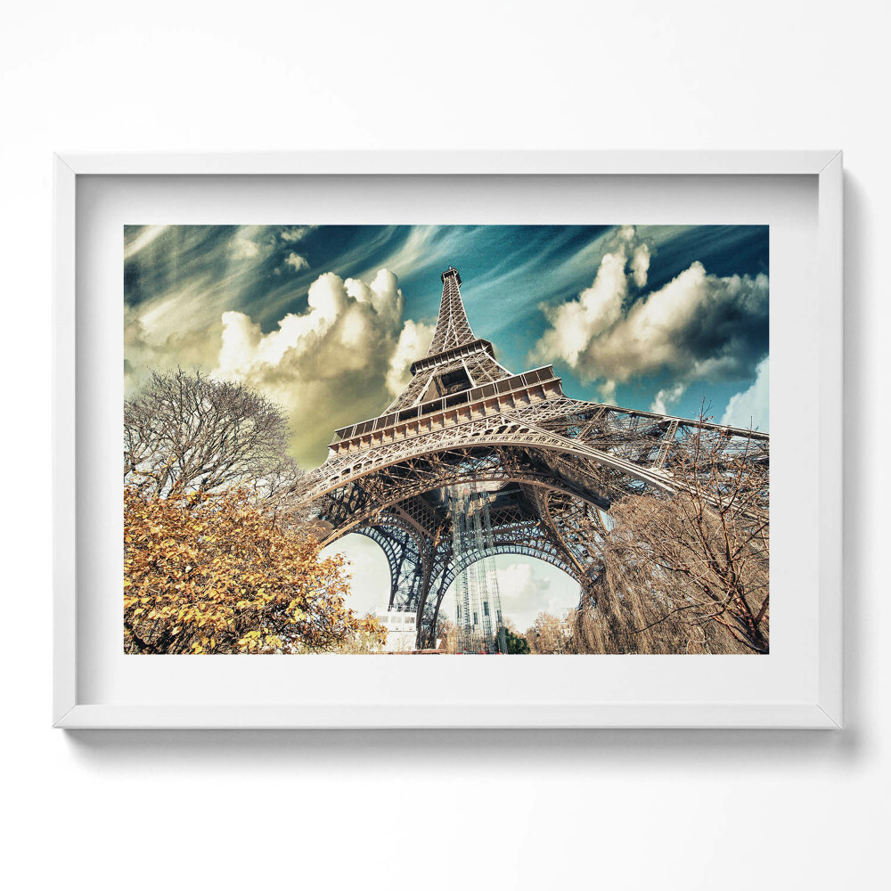 Obraz v rámu moderní Skvělý výhled na Eiffelovu věž