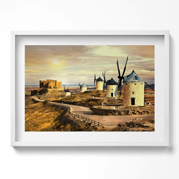 Obraz v rámu moderní Cosuegra větrné mlýny