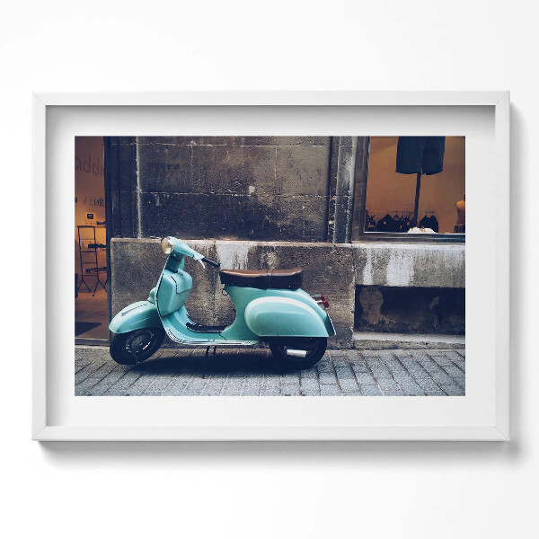 Obraz v rámu moderní Skútr v Palma de Mallorca