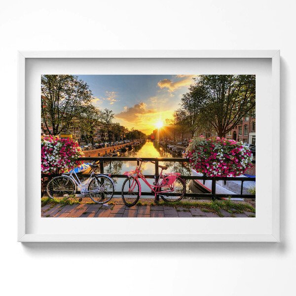 Obraz v rámu moderní Východ slunce nad Amsterdamem