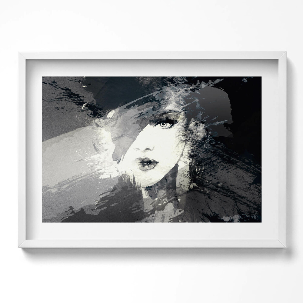 Obraz v rámu moderní Žena ve stylu akvarelu