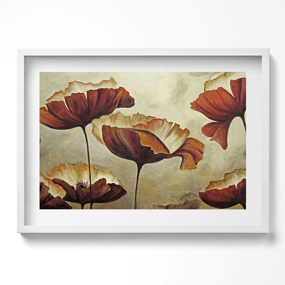 Obraz v rámu moderní Malované máky