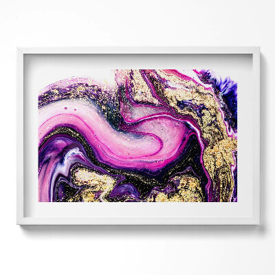 Obraz v rámu moderní Mramorová abstrakce se zlatem