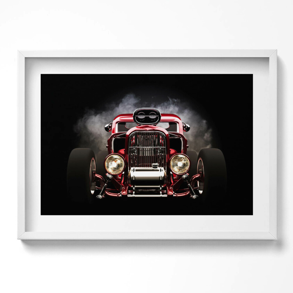 Obraz v rámu moderní Staré veteránské auto