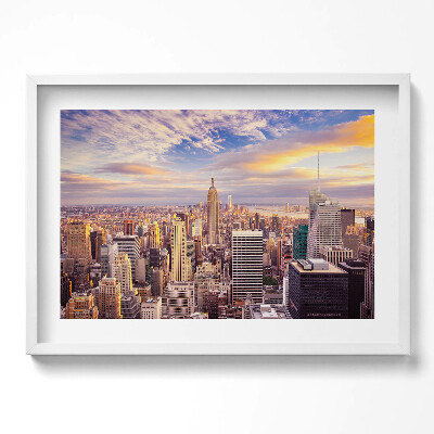 Obraz v rámu moderní Západ slunce v New Yorku