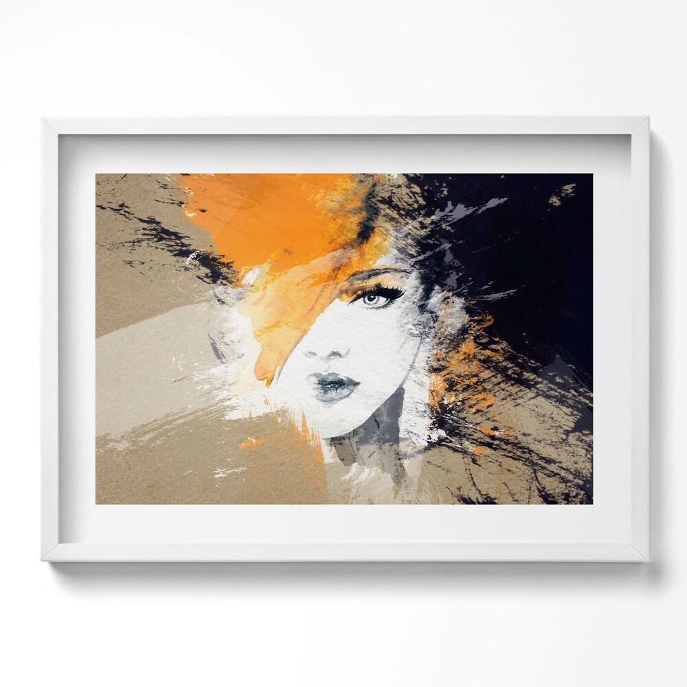 Obraz v rámu moderní Abstraktní žena portrét
