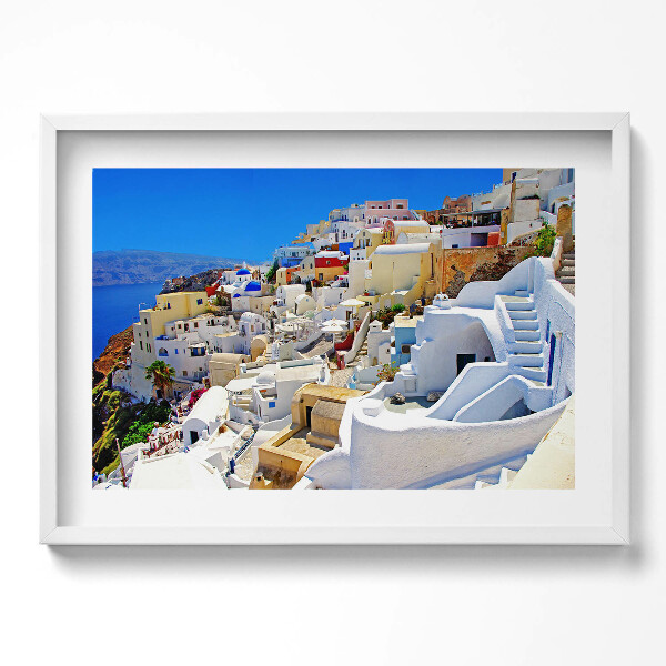 Obraz v rámu moderní Řecko Santorini