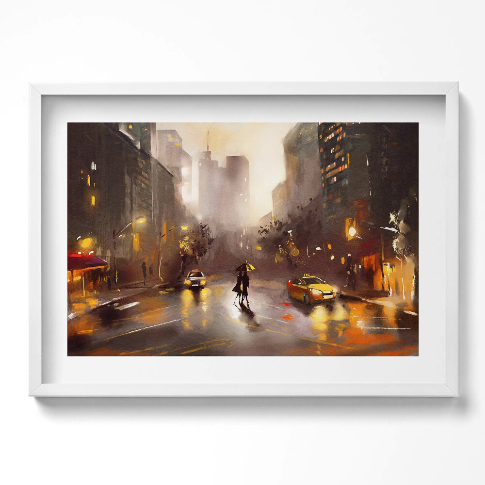 Obraz v rámu moderní Pohled na ulici v New Yorku
